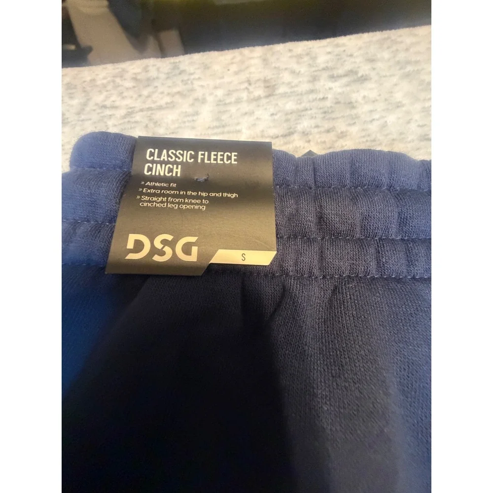 DSG Mens Classic Fleece Cinch Pant University‎ Navy Size S NWT